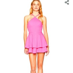 Halter dress fuschia